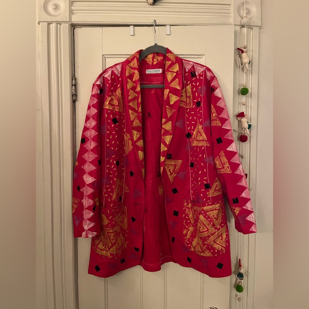 Vintage Hand Painted Blazer
